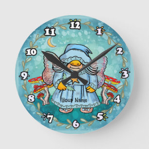 Horloge Ronde Lutin féerique