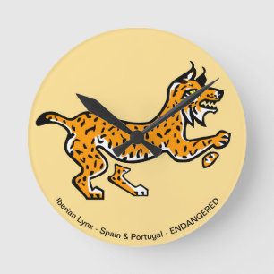 Horloge Ronde Lynx ibérique -