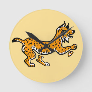 Horloge Ronde Lynx ibérique - 24h/24