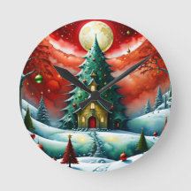 magie de Noël, moderne, rouge, vert,