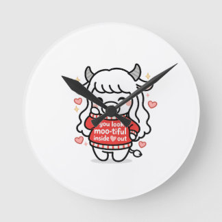 Horloge Ronde Maisie Moo Clock 