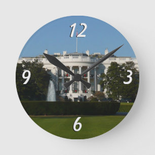Horloge Ronde Maison Blanche de Noël pour les vacances Washingto