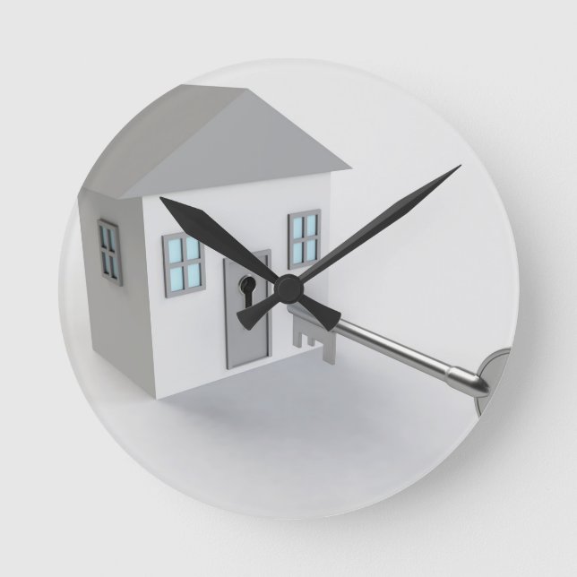 Horloge Ronde Maison principale, vrai agent immobilier, se (Recto)