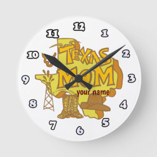 Horloge Ronde Maman du Texas