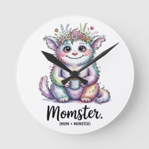 Horloge Ronde Mamanstre. (Maman + Monstre)