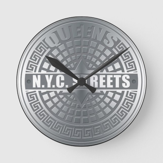 Horloge Ronde Manhole Couvre Queens (Recto)