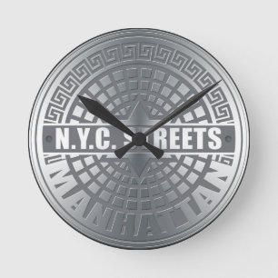 Horloge Ronde Manhole Covers Manhattan