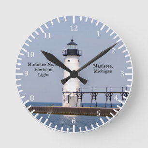 Horloge Ronde Manistee Light clock
