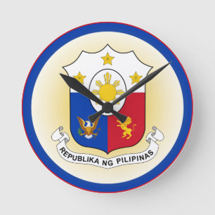 Horloge Ronde Manteau des Philippines forme de cercle