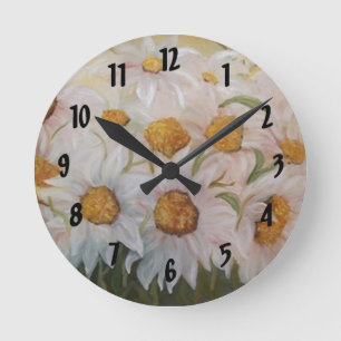 HORLOGE RONDE MARGUERITES