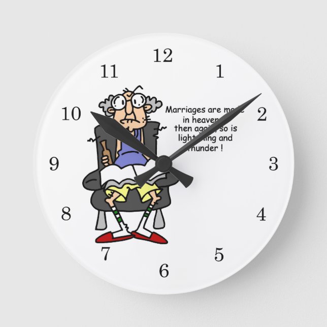 Horloge Ronde Mariage, Éclair, Humour tonnerre (Recto)