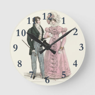 Horloge Ronde Mariage victorien homme femme mode chic