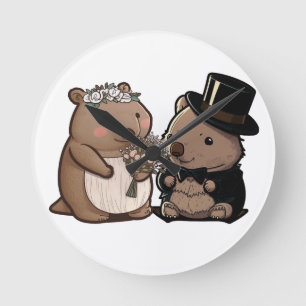 Horloge Ronde Mariage Wombat