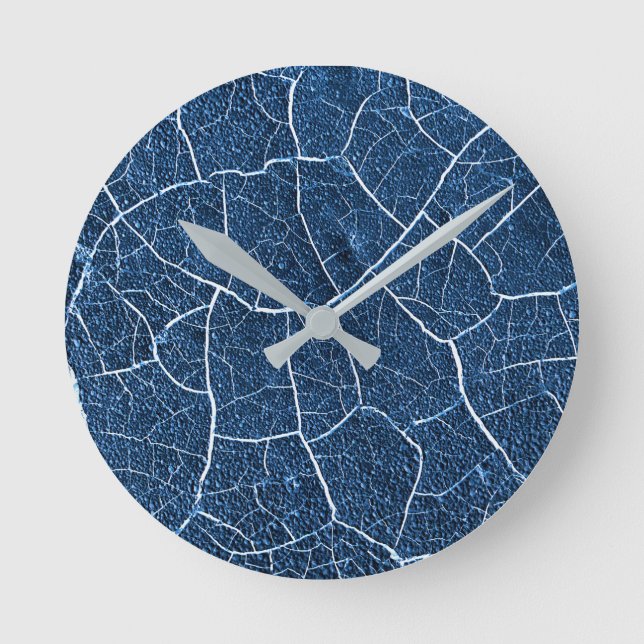 Horloge Ronde Marine Blue Nature Motif Abstrait (Recto)
