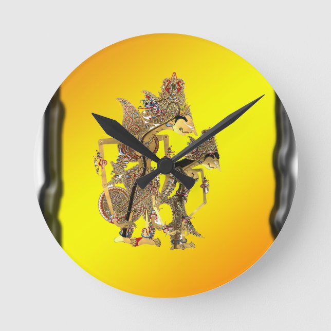 Horloge Ronde Marionnettes Ombre Indonésie (Recto)
