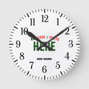 HORLOGE RONDE MARQUE BLANCHE MODERNE ET PERSONNALISABLE VÉRIFIÉE
