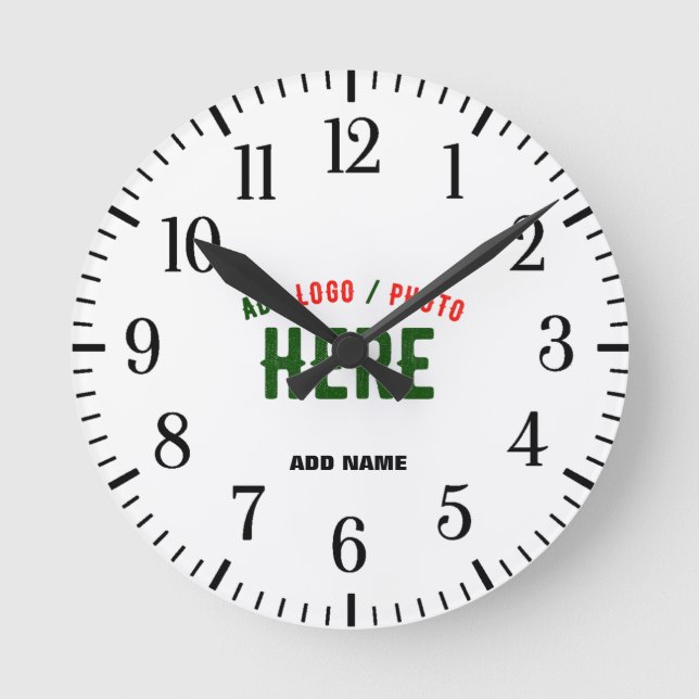 HORLOGE RONDE MARQUE BLANCHE MODERNE ET PERSONNALISABLE VÉRIFIÉE (Recto)