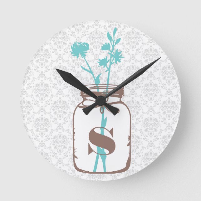 Horloge Ronde Mason Jar (Recto)