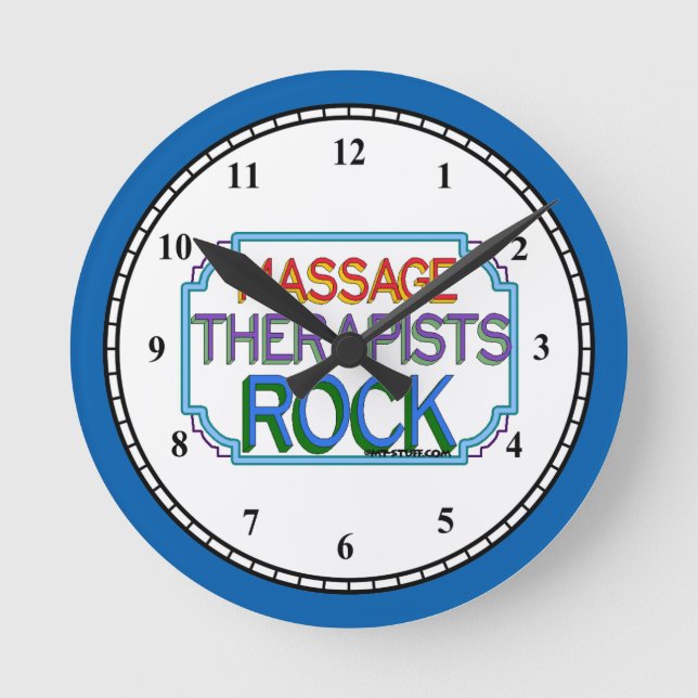 Horloge Ronde Massages Thérapistes Rock (Recto)