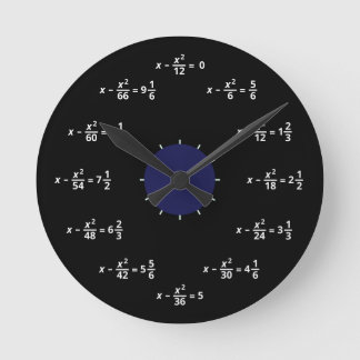 Horloge Ronde Math Clock