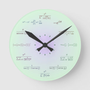 Horloge Ronde Math Clock