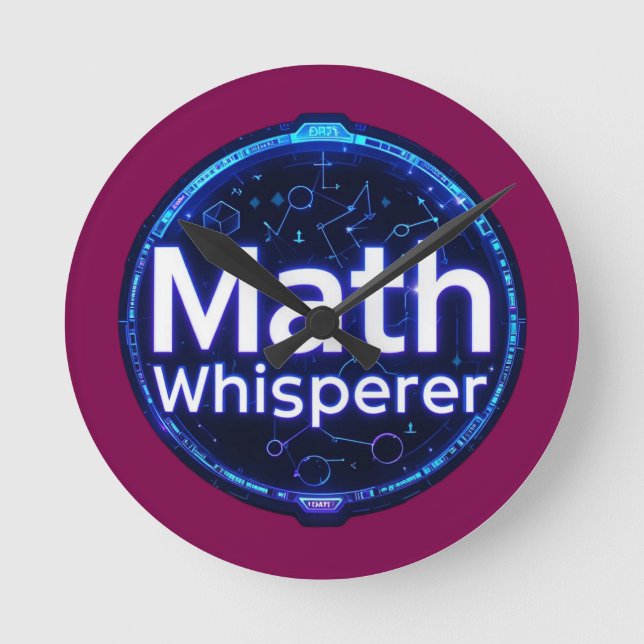 Horloge Ronde Math Teacher Math Whisperer (Recto)