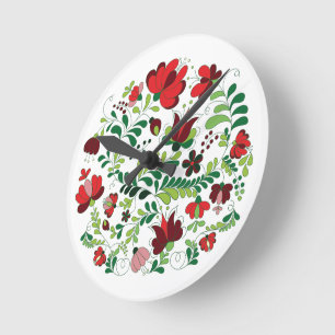 Horloge Ronde Matyo floral bohème 