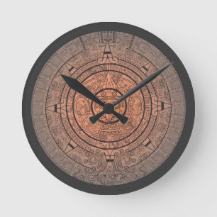 Horloge Ronde Mayan Calendar  Wall Clock