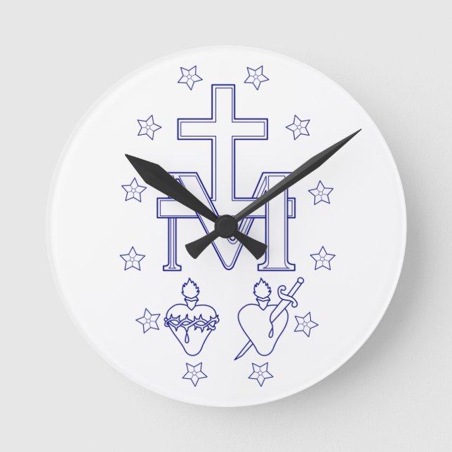 Horloge Ronde Médaille de Notre-Dame des Grâces (Recto)