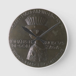 Horloge Ronde Médaille de portrait dépeignant Gianfrancesco
