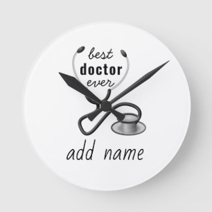 Horloge Ronde Médecin Exceptionnel Personnalisé Merci Médecin