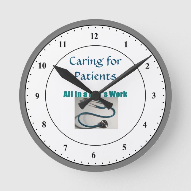 Horloge Ronde Medical Stéthoscope Round Clock (Recto)