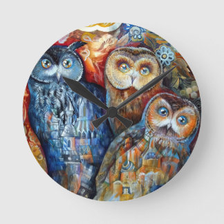 Horloge Ronde Medieval owls