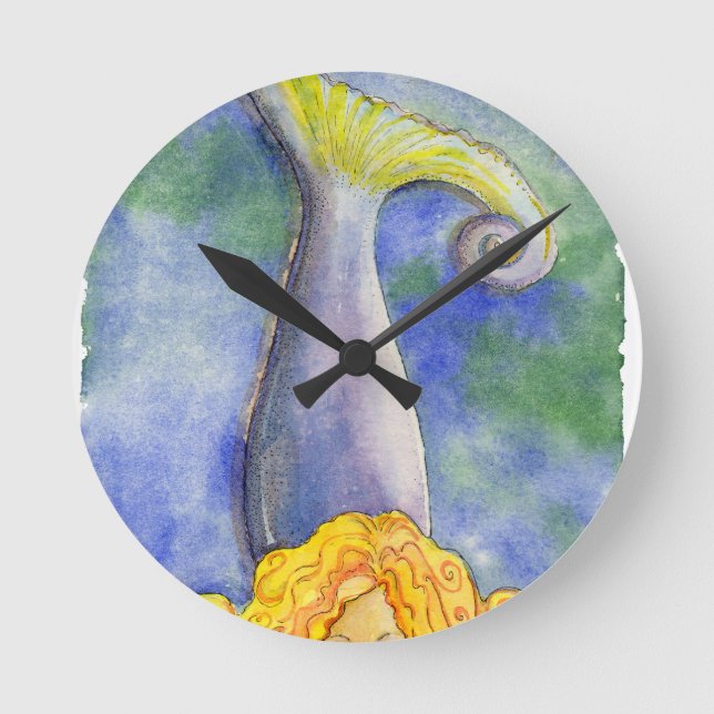 Horloge Ronde Méditer la sirène de mellow (Recto)