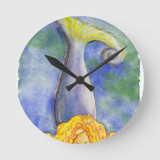 Horloge Ronde Méditer la sirène de mellow