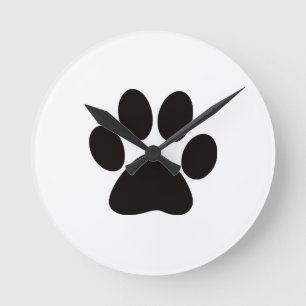 Horloge Ronde Médium round dog paw wall clock