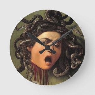 Horloge Ronde Medusa Head By Caravaggio