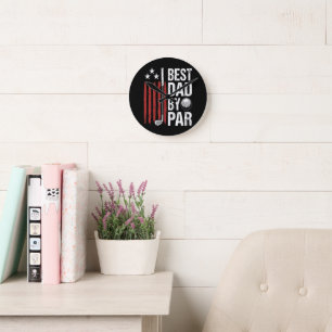 Horloge Ronde Meilleur Papa Par Humour Golf