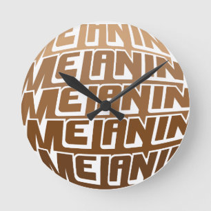 Horloge Ronde Melanin Poppin Black History Mois Bruh Sista