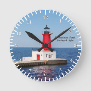 Horloge Ronde Menominee Pihehead Light clock