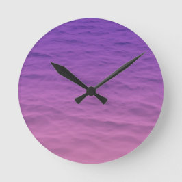 Horloge Ronde Mer Rose Et Violet