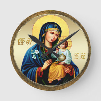 Horloge Ronde Mère de Dieu, vierge marie