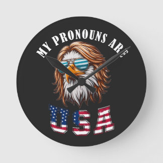 Horloge Ronde Mes pronoms sont les États-Unis