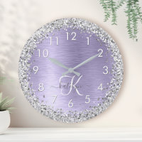 Métal brossé violet Parties scintillant d'argent N