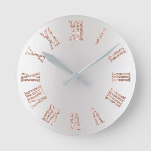 Horloge Ronde Métal minimal argenté gris d'or de parties