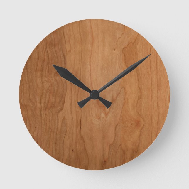 Horloge Ronde Métro de Wood Grain (Recto)