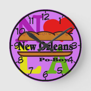 Horloge Ronde Mew Orleans Po Boy Sandwich