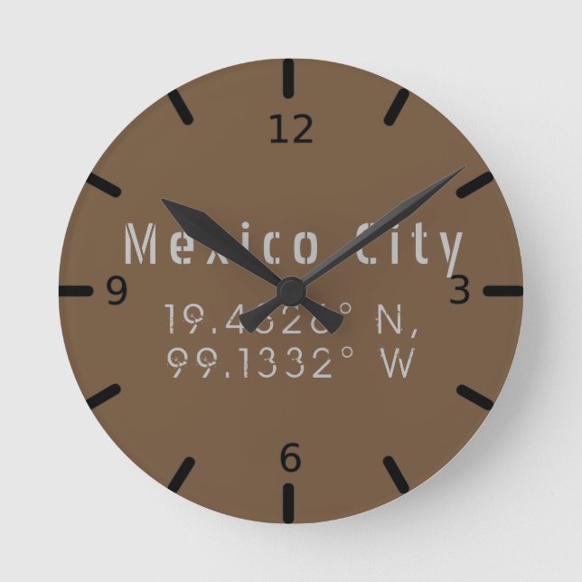 Horloge Ronde Mexico City latitude and longitude (Recto)