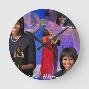 Horloge Ronde Michelle Obama