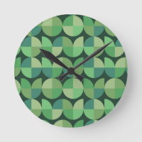 Mid Century Geometric Green Teal Pattern 